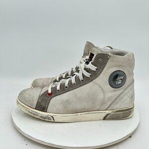 TCX X-Street Men Size 8 Cream Grey Suede Leather Waterproof Motorcycle Boot